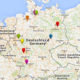 Auf dieser Deutschlandkarte sind die Wohnorte unserer Redakteure markiert.