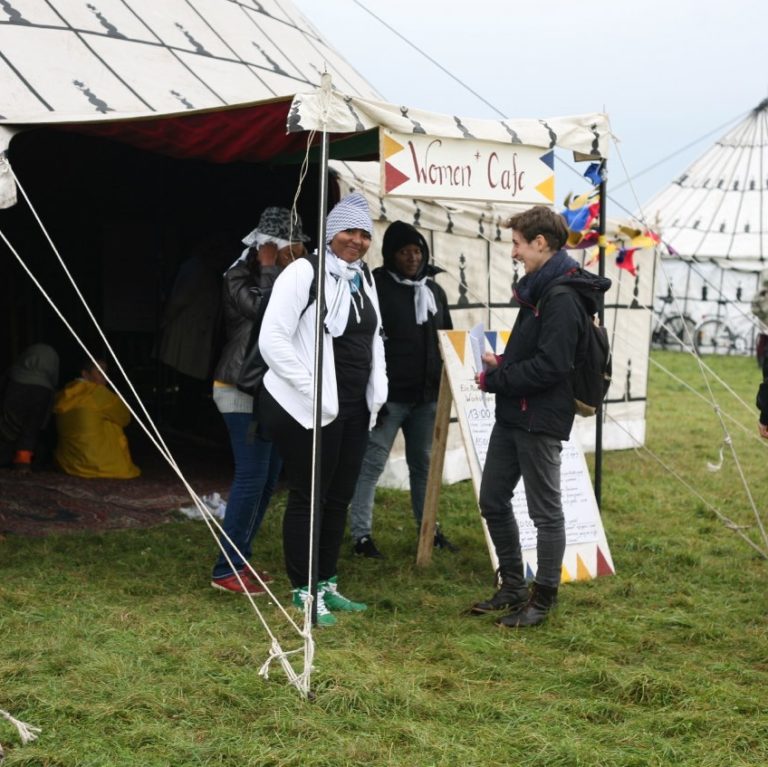 Das Frauenzelt beim Welcome Festival