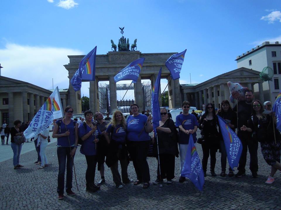 Aktion vor dem Brandenburger Tor. Foto: Privat