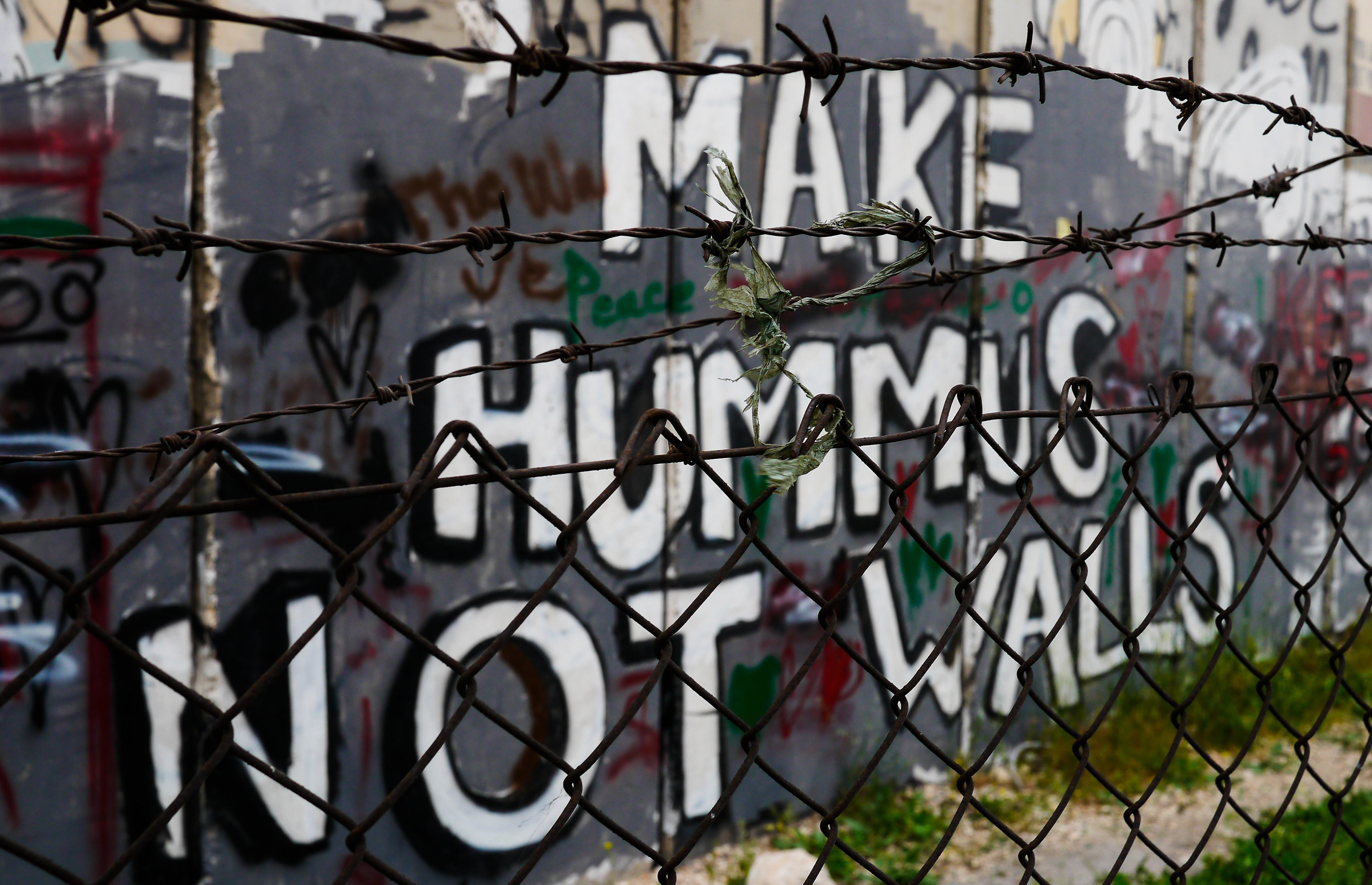 Hummus is a speciality from the middle east that is part of Israeli and Palestinian cuisine it connects both sides of the conflict – overcoming the wall between them. 